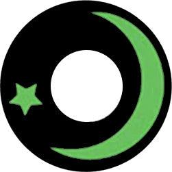 EyeCandys Cosplay 013 Green Star Color Contact Lens - EyeCandys