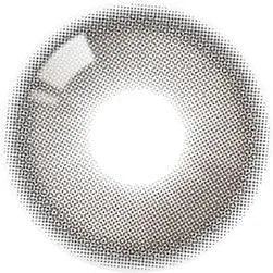 Design of the Olola Daymood 1-Day Grey (10pk) (KR) colored prescription contact lenses from Eyecandys on a white background, showing detailed dotted patterns designed to enhance the iris.