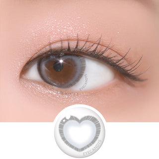 DooNoon Nemo Heart Beam Grey Color Contact Lens - EyeCandys