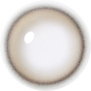 Design of the i-DOL Eyeis Ash Brown coloured contact lens from Eyecandys on a white background, showing the dotted patterns meant to mimic those of the human iris.