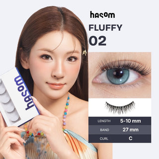 Hasom First Touch pestañas de tira - Fluffy 02