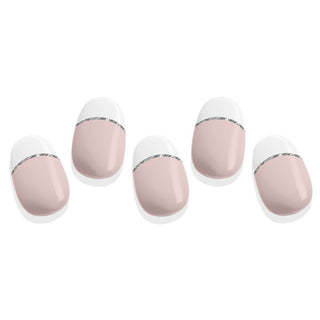 EyeCandys French Girlie Gel Nail Stickers feature a chic French tip design with a white top and soft pink bottom. These easy-to-apply, long-lasting stickers provide a smooth, glossy finish, perfect for achieving an elegant and playful manicure with minimal effort