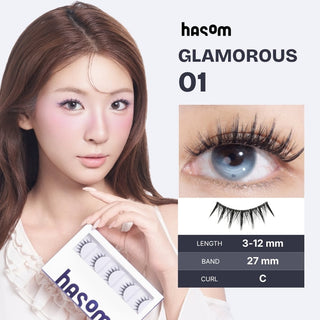 Hasom First Touch Strip Lashes - Glamorous 01