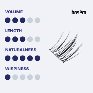 Hasom First Touch pestañas en clusters - Glossy 02