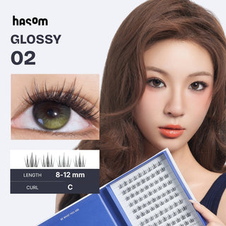 Hasom First Touch pestañas en clusters - Glossy 02