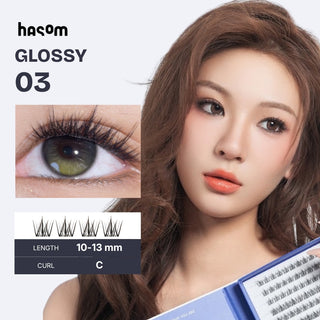 Hasom First Touch pestañas en clusters - Glossy 03