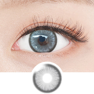 EyeCandys Pink Label Monthly Haru Cynical Grey Color Contact Lens for Dark Eyes - Eyecandys