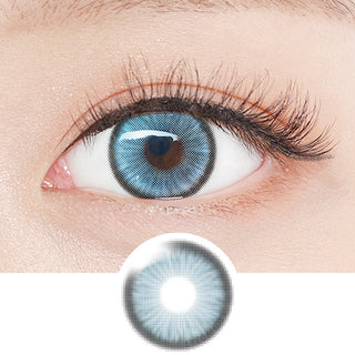 EyeCandys Pink Label Monthly Haru Popping Blue Color Contact Lens for Dark Eyes - Eyecandys