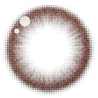 Design of the Ann365 JUST Choco prescription colour contact lens dailies from Eyecandys on a white background, showing the fine pixel detail and enlarging limbal ring.