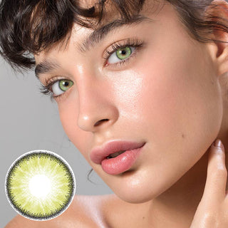 EyeCandys Desire Lush Green Natural Color Contact Lens for Dark Eyes - EyeCandys