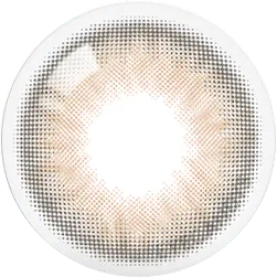 Design of the Olola Dazzling 1-Day Rosie Hazel (10pk) (KR) colored prescription contact lenses from Eyecandys on a white background, showing detailed dotted patterns designed to enhance the iris.