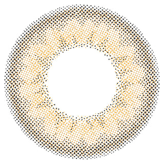 Graphic design of Lilmoon Monthly Skin Grege (Prescription) circle contact lens packaging with dot pattern and detailed limbal ring, designed to enlarge the eyes