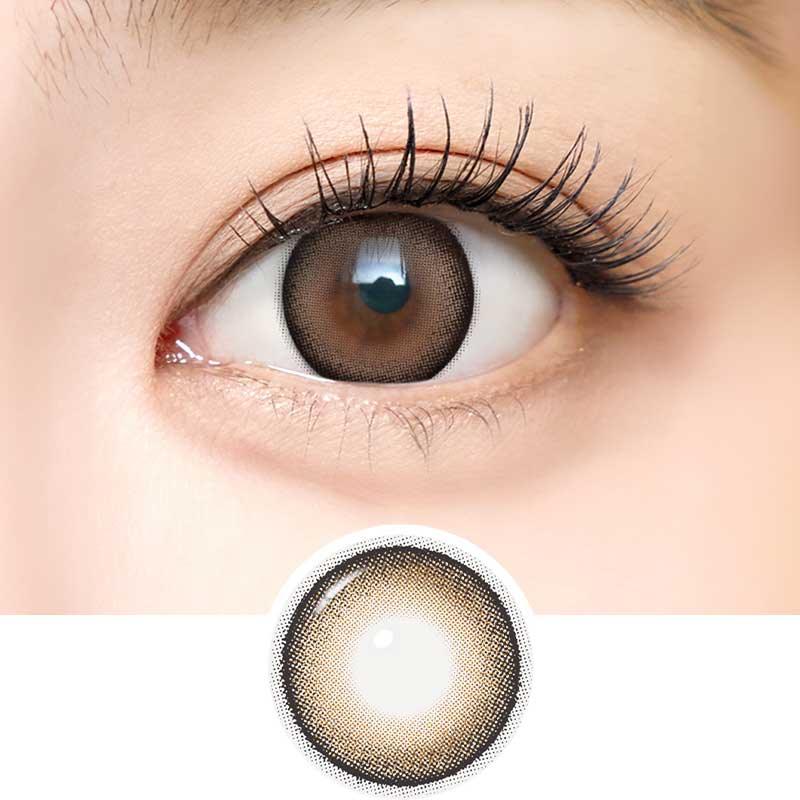 i-Sha Dekame Look At Me Brown Prescription Colored Contacts – EyeCandys®