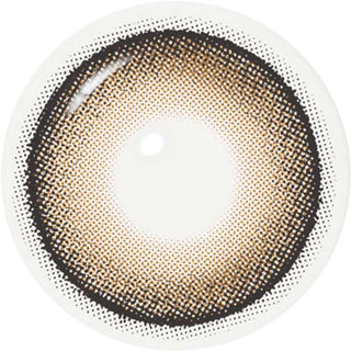 Dekame Look At Me Brown contact lens pattern design, showing iris-mimicking detail