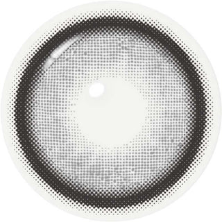 Dekame Love Me Grey contact lens pattern design, showing iris-mimicking detail