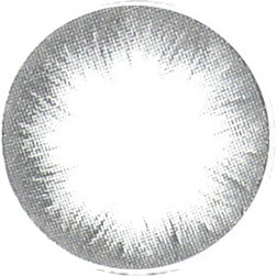 Design of the Lupin Grey circle contact lens on a white background