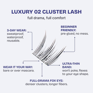 Hasom First Touch Lash Clusters - Luxury 02