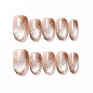 Mocha Mirror Press-On Nails
