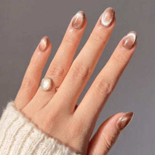 Mocha Mirror Press-On Nails