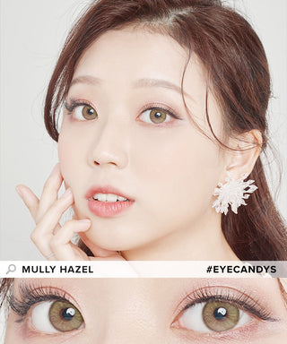 EyeCandys Pink Label Monthly Muhly Hazel Color Contact Lens for Dark Eyes - Eyecandys