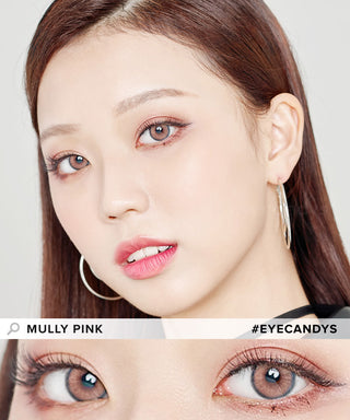 EyeCandys Pink Label Monthly Muhly Pink Color Contact Lens for Dark Eyes - Eyecandys