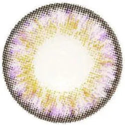 The NEO Vision Cosmo Violet by NEO Vision is a round cosmetic lens featuring brown, yellow, and light purple flecks around the edge with a clear center. Its fading design creates a soft decorative look, perfect for coloured contact lens lovers.