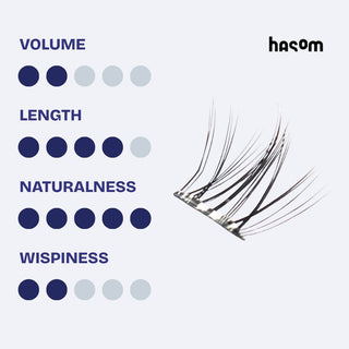Hasom First Touch pestañas en clusters - Natural 01