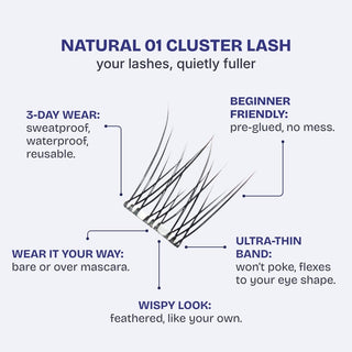 Hasom First Touch Lash Clusters - Natural 02