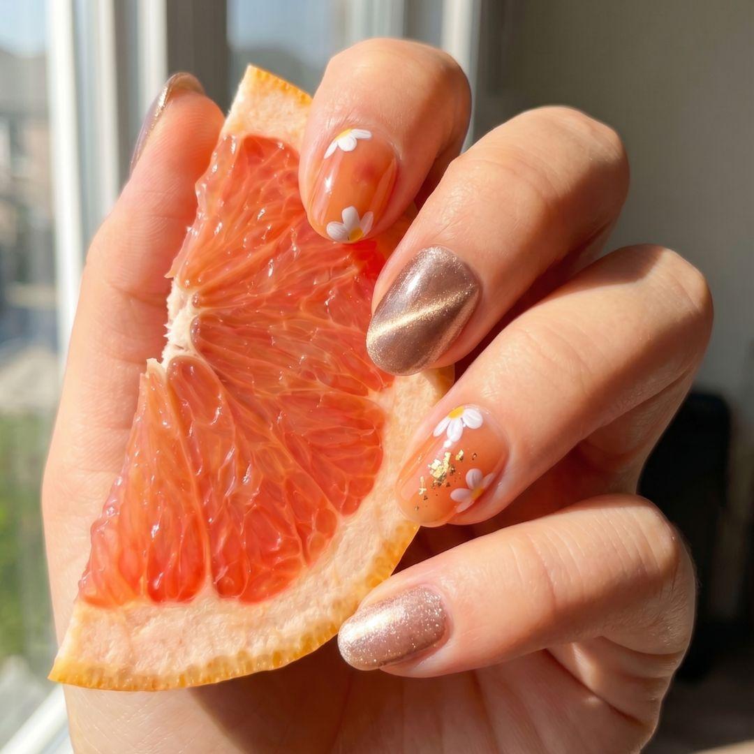 Peachy Keen Short Oval Jelly Press-On Nails