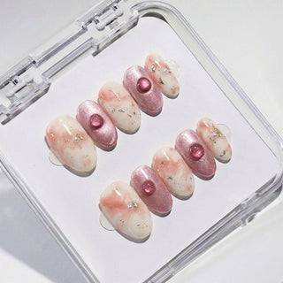 Raspberry_Ripple_Medium Oval Press-On_Nails