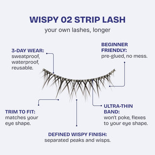 Hasom First Touch pestañas de tira - Wispy 02
