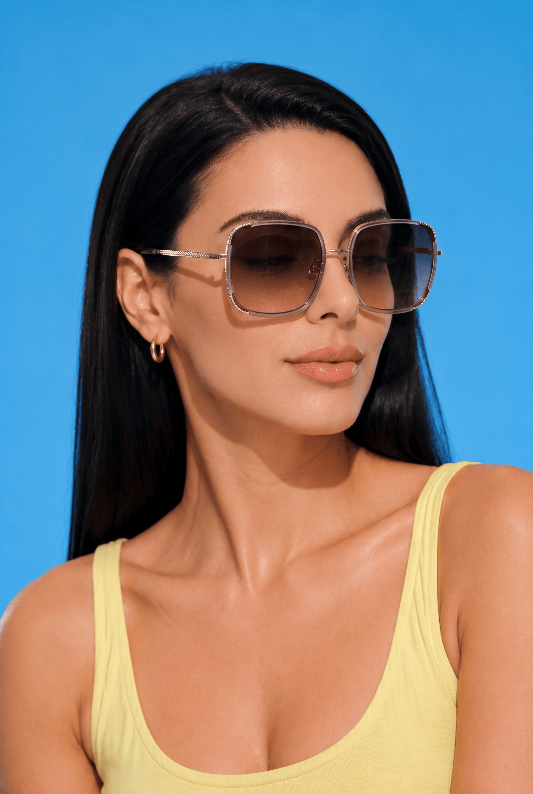 Amalfi Oversized Square Sunglasses (Prescription) - Custom