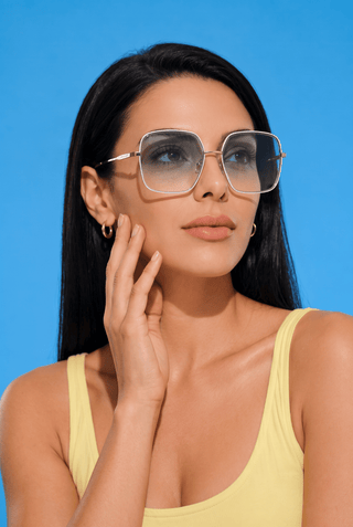 Bermuda Oversized Square Sunglasses model shot