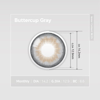 Ann365 Buttercup Grey Color Contact Lens - EyeCandys