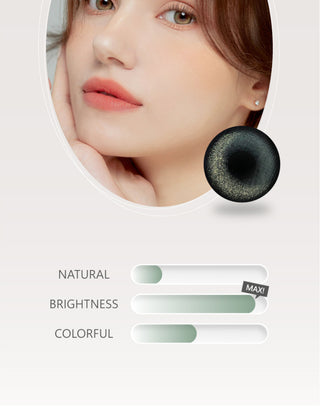 Eyesm Winkly Luna Green Color Contact Lens - EyeCandys