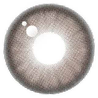 Pixel detail in the design of Eyecandys' Dollring Grace Chocolate colored contact lens displayed on a white backdrop.