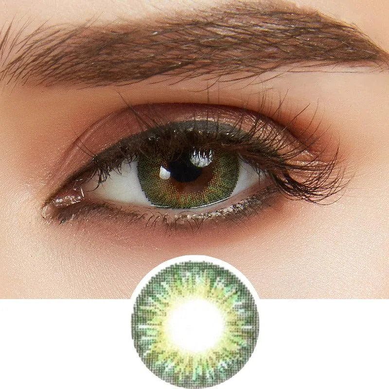 Buy GEO Tri-Color Green Colored Contacts | EyeCandys