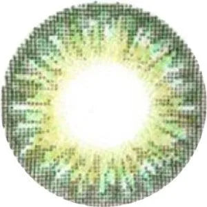 GEO Tri-Color Green Color Contact Lens for Dark Eyes - Eyecandys