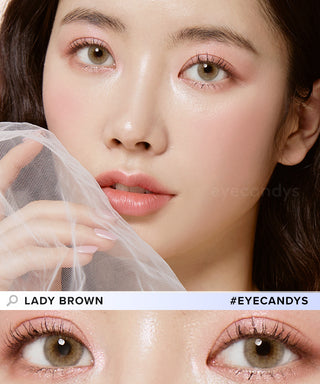 Eyesm Lady Brown Color Contact Lens - EyeCandys