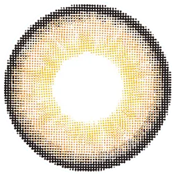 Design of the Lensrang Iwwitch Up Brown prescription colour contact lenses from Eyecandys on a white background, showing the fine pixel detail and enlarging limbal ring.