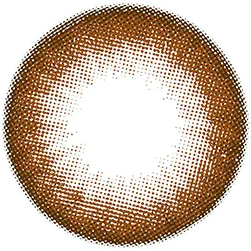 Design of the Lensrang Snug Choco prescription colour contact lenses from Eyecandys on a white background, showing the fine pixel detail and enlarging limbal ring.