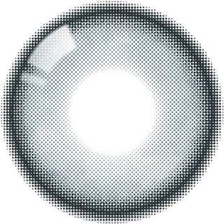 Close up detailed view of a Olala Meow Siam Blue contact lens design