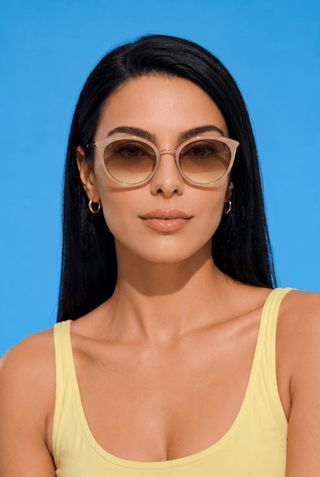 Monaco Round Sunglasses model shot