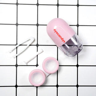 Pill-Shaped Contact Lens Case Kit
