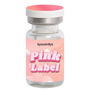Color contact lens vial packaging from EyeCandys Pink Label collection