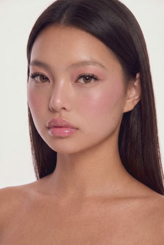 EyeCandys Fancy 01 false lashes on a model, featuring a stylish lash look for everyday beauty and glam makeup.
