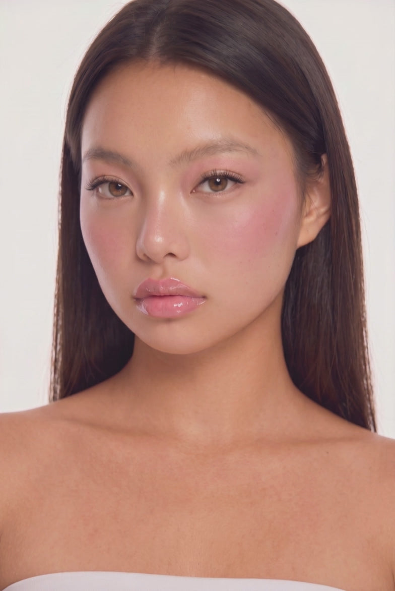 EyeCandys Natural 01 lashes on a model, showcasing a delicate false lash look for subtle definition and natural-looking beauty.