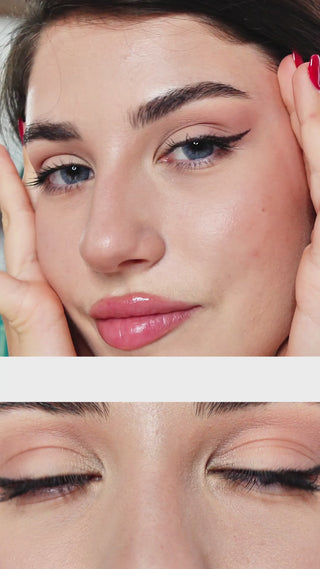 Video showcasing EyeCandys Desire Glacier Blue Colored Contact Lenses. The lenses feature a vibrant, icy blue color that enhances the natural eye color, providing a stunning and captivating look. Ideal for those seeking a striking change to their eye appearance, perfect for daily wear or special occasions.