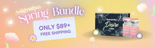 Banner showing a boxed packaging of EyeCandys lenses, next to vials of contact lenses. Promotional text showing 'Astigmatism Spring Bundle' and 'Only $89 + Free Shipping'