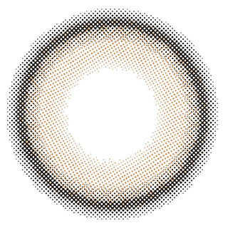 A circular pattern inspired by Feliamo 1-Day Tiramisu Ring (10pk) by Feliamo, featuring small black and brown dots in concentric rings with a blank white center and a soft fading effect at the edges.